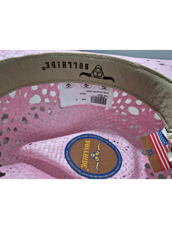 Size XL Bullhide Pure Country Pink Toyo Straw Cowboy Hat 2534P NWT main image 7